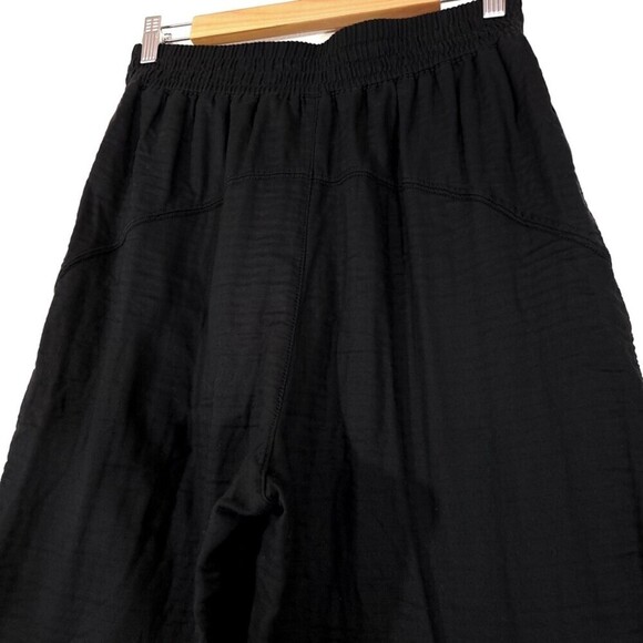 NEW Free People Flipside High Waisted Wide Tapered Quilted Pants in Black Small - Picture 9 of 14